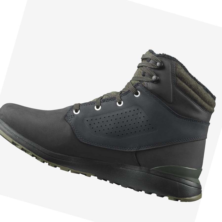 Botas de Invierno Salomon UTILITY WINTER CLIMASALOMON™ WATERPROOF Hombre Negros Verdes | MX 3383WNB